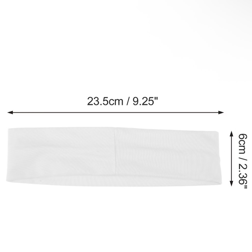 White Stretch Fabric Headband
